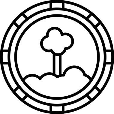 Ağaç simgesinin vektör illüstrasyonu