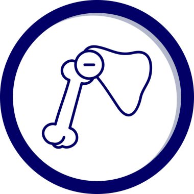 Kemik. Web simgesi basit tasarım