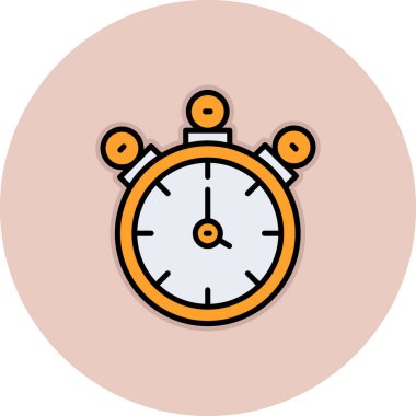 Saat simgesi vektör illüstrasyonu