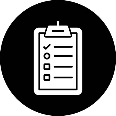 Kontrol listesi simgesi vektör illüstrasyonu