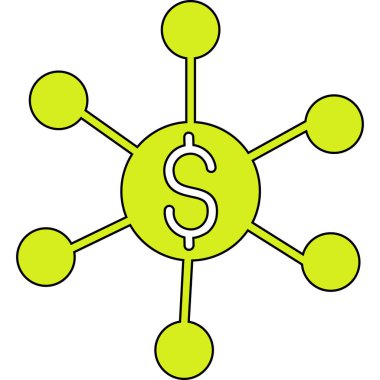 Dolar işaretinin vektör illüstrasyonu