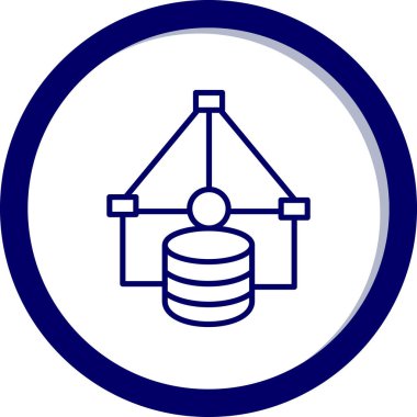 veritabanı vektör illüstrasyonu modern simge