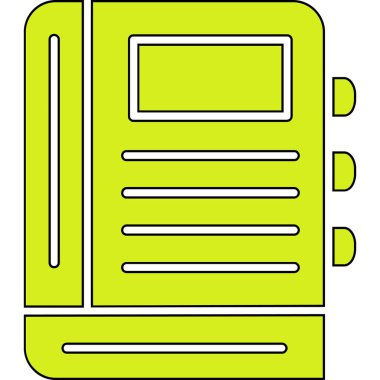 Elektronik kitabın basit simgesi, vektör illüstrasyonu