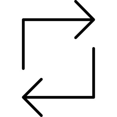 ok yönü simgesi ana hat biçiminde