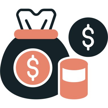 para çantası düz vektör simgesi