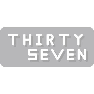 Beyaz arkaplanda 7 numara.