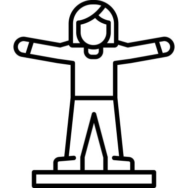 Kolları olan adam, vektör çizimi.