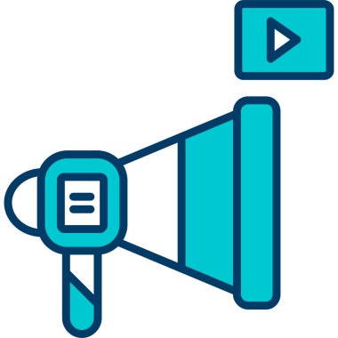 Konuşmacı. Web simgesi basit illüstrasyon