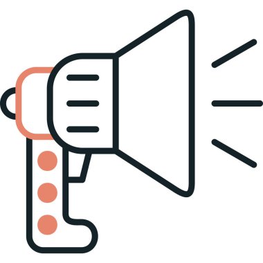 anons hoparlörü simgesi ana hatlar biçiminde