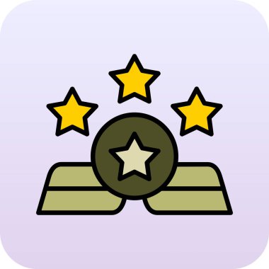 Bir yıldız simgesinin vektör illüstrasyonu