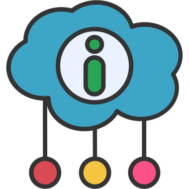 ağ bulut simgesi, basit tasarım