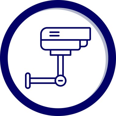 Kapalı devre televizyon. Web simgesi basit illüstrasyon