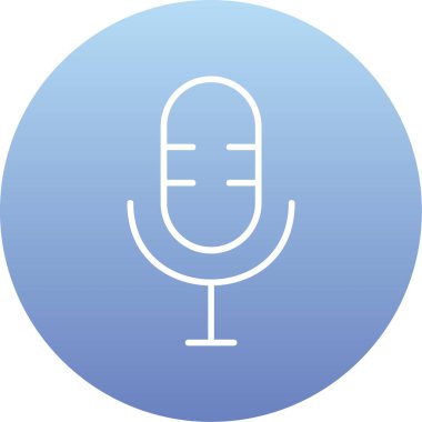 mikrofon simgesi vektör illüstrasyonu