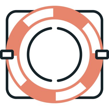 Can simidi. yaşam şamandırası vektör simgesi