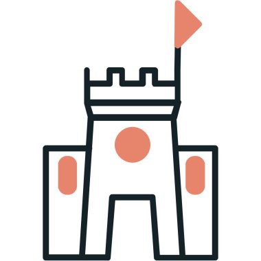 oyun simgesi, vektör illüstrasyonu beyaz arkaplanda izole edildi