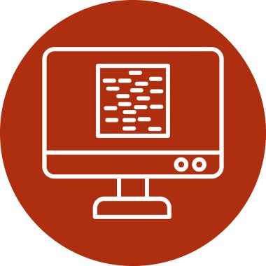 Bilgisayar simgesinin vektör illüstrasyonu