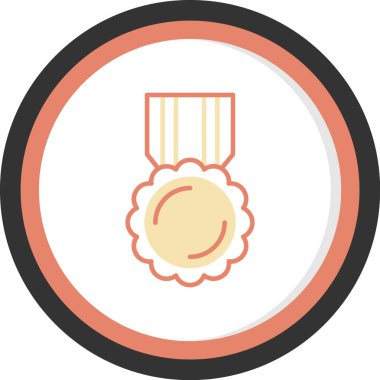 Madalya. Web simgesi basit illüstrasyon