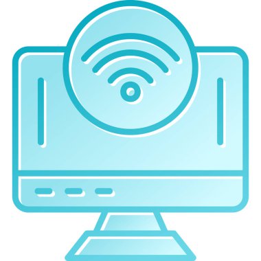 Bilgisayar simgesi. Web tasarımı için basit elektronik aygıt vektör simgeleri çizimi