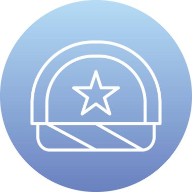 Kask simgesi vektör illüstrasyonu