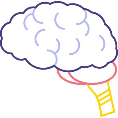 Beyin. Web simgesi basit tasarım