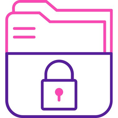 Kilit. Web simgesi basit illüstrasyon