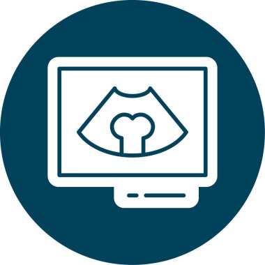 Dizüstü bilgisayar simgesinin vektör çizimi