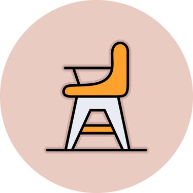 Sandalye. Web simgesi basit illüstrasyon