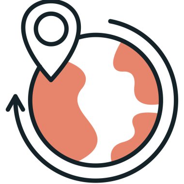 konum. Web simgesi basit illüstrasyon