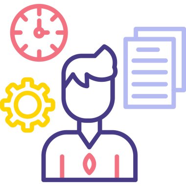 Vites vektör illüstrasyonlu iş adamı