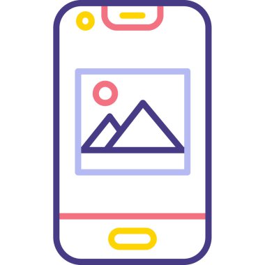 Akıllı telefon. Web simgesi basit illüstrasyon