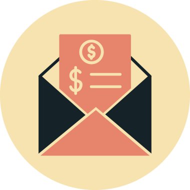 E- posta ileti vektör illüstrasyon tasarımı içeren zarf