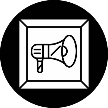 Megafon ikonu vektör illüstrasyonu