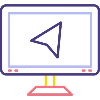 Bilgisayar. Web simgesi basit illüstrasyon