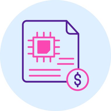 Para için. Web simgesi basit illüstrasyon