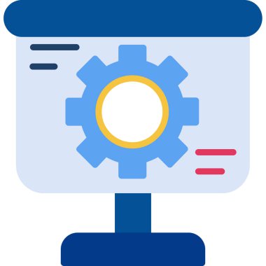 dişli ayarları web simgesi, basit vektör illüstrasyonu