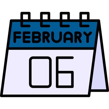 Şubat 20 satır vektör simgesi