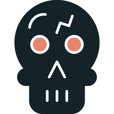 Kafatası. Web simgesi basit illüstrasyon