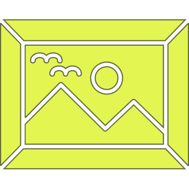 Harita simgesi olan bir çerçeve çizimi