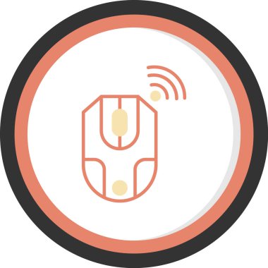 Kablosuz Fare vektör simgesi. Basit tasarım