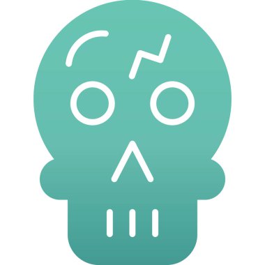 kafatası modern simge vektör illüstrasyonu