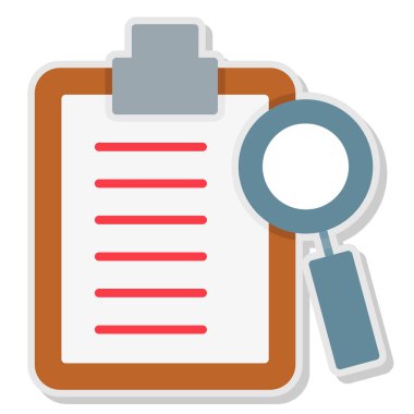 Büyüteci ve kalemi olan pano