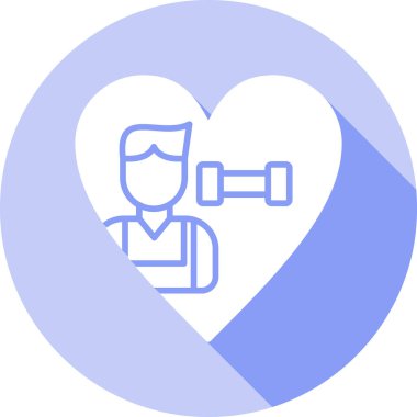 Kalp. Web simgesi basit illüstrasyon