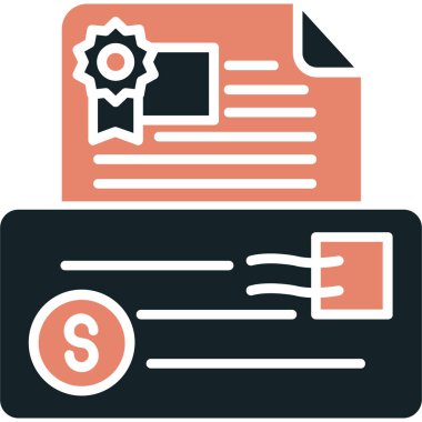 belge simgesi vektör illüstrasyonu