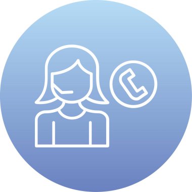 Bir kadın simgesinin vektör illüstrasyonu