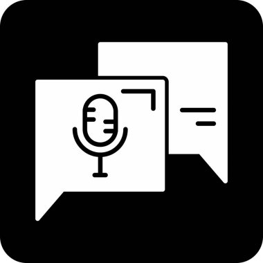 Mikrofon. Web simgesi basit tasarım