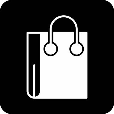 çanta alışverişi ekommerce simgesi katı stil