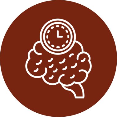 Beyin. Web simgesi basit illüstrasyon