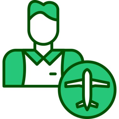 pilot simgesi. vektör illüstrasyonu