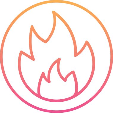 Yangın. Web simgesi basit illüstrasyon