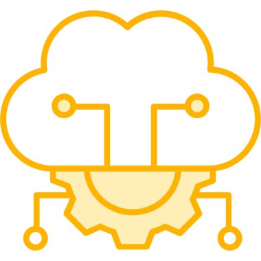 Bulut. Web simgesi basit illüstrasyon